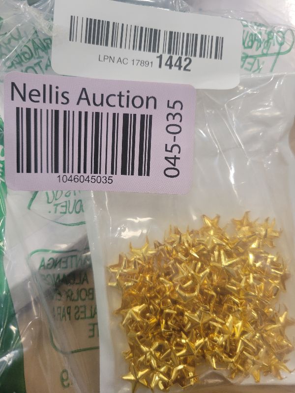 Photo 1 of 150Pack 12mm Star Studs for Clothing, Small Star Nailheads Rivets Metal Spike Stud Leather Claw Rivets for Punk Rock Clothing Belt Bag Shoes Cap Bracelet Pet Collars DIY Leathercraft (Gold)