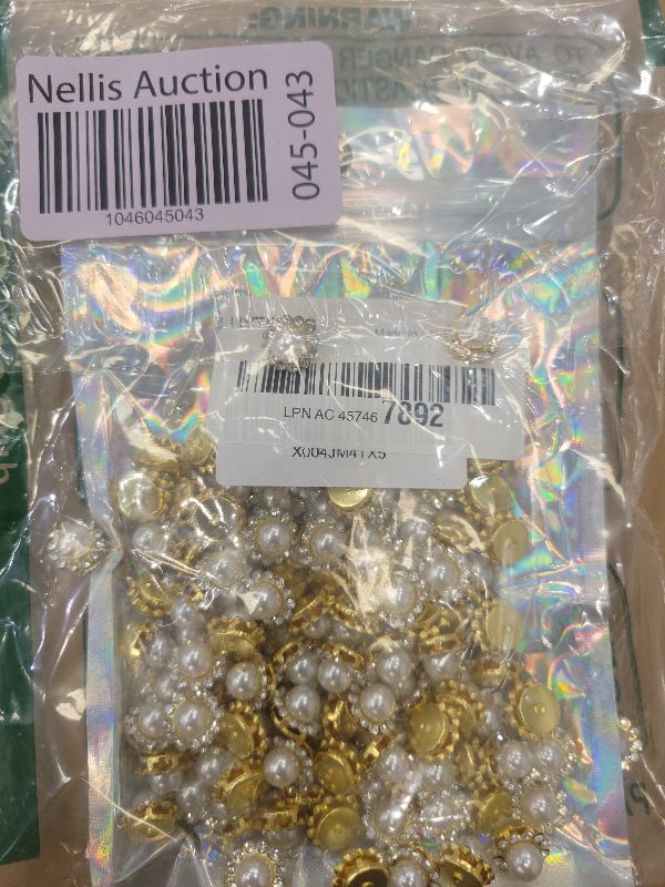 Photo 1 of 120 Pcs 12mm Sunflower Sew on Pearls Rhinestones Crystal Glass Gems, Metal Claw Rhinestones Jewels for Crafts, Glitter Gemstones for Clothes Shoes Cap Earring Belt Sewing Accessories(19 White Pearl)
