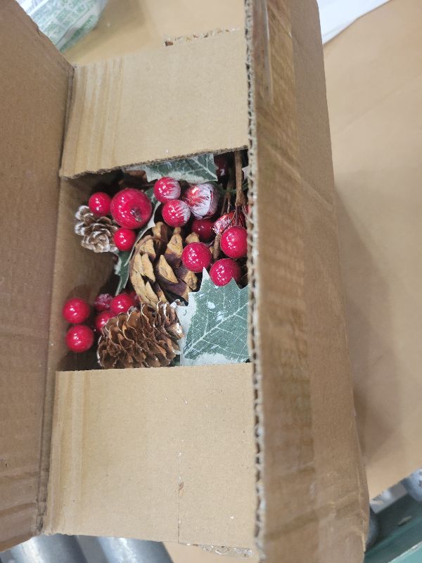Photo 1 of 36PCS Christmas Picks with Pine Cones Holly Berry Artificial Red Berry Stems Pine Branches Small Christmas Berry Picks for Crafts Gift Wrapping Floral Picks Tree Wreaths Decor Holiday Arrangement
