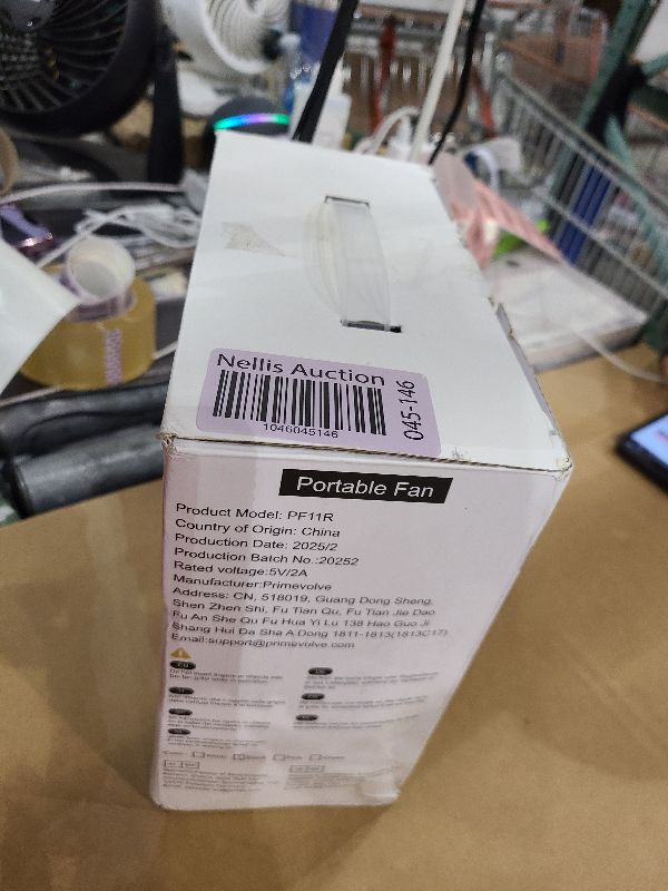 Photo 1 of Primevolve Battery Operated Fan,Portable Rechargeable USB Floor Table Desk Fan with Adjustable Height, 4 Speed Settings Pedestal Fan for Bedroom Camping Travel,Black 7.7"