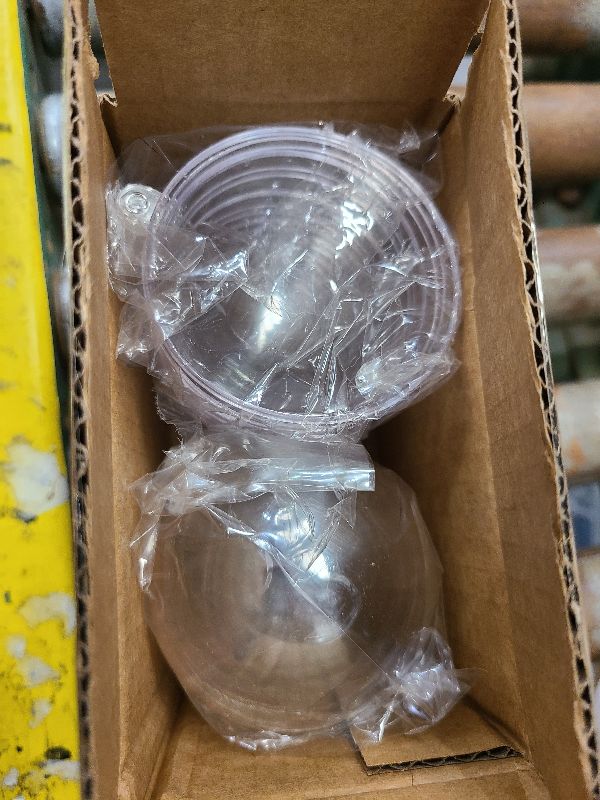 Photo 1 of 2.75"/70mm Clear Plastic Fillable Christmas DIY Craft Ball Ornament - Pack of 10