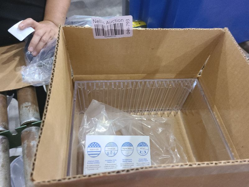 Photo 1 of STORi Stackable Clear Plastic DVD Organizer with Rubber Feet | Rectangular Holder Perfect for Theater Room | Holds up to 14 Standard DVD Cases | Made in USA