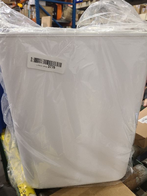 Photo 1 of 5 Gallon Motion Senor Bathroom Trash Can with Lid, Automatic Garbage Can Touchless, Smart Plastic Waste Basket for Narrow Spaces, Bathroom, Office, Bedroom, Living Room (White)