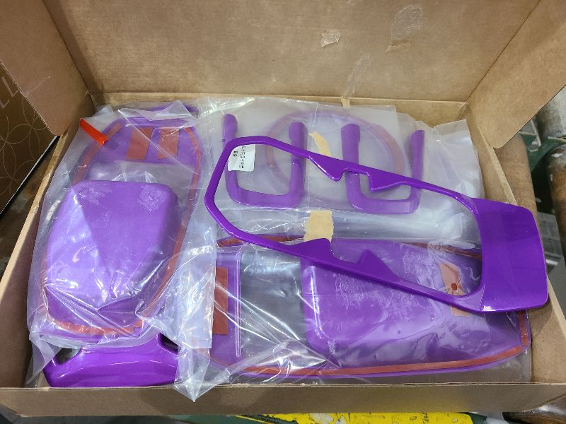 Photo 1 of 23PCS Full Set Interior Decoration Trim Kit for Jeep Wrangler JL JLU Gladiator JT 2018-2023 Steering Wheel Door Handle Air Conditioning Vent Cup Holder Reading Light Headlight Gear Cover (Purple)