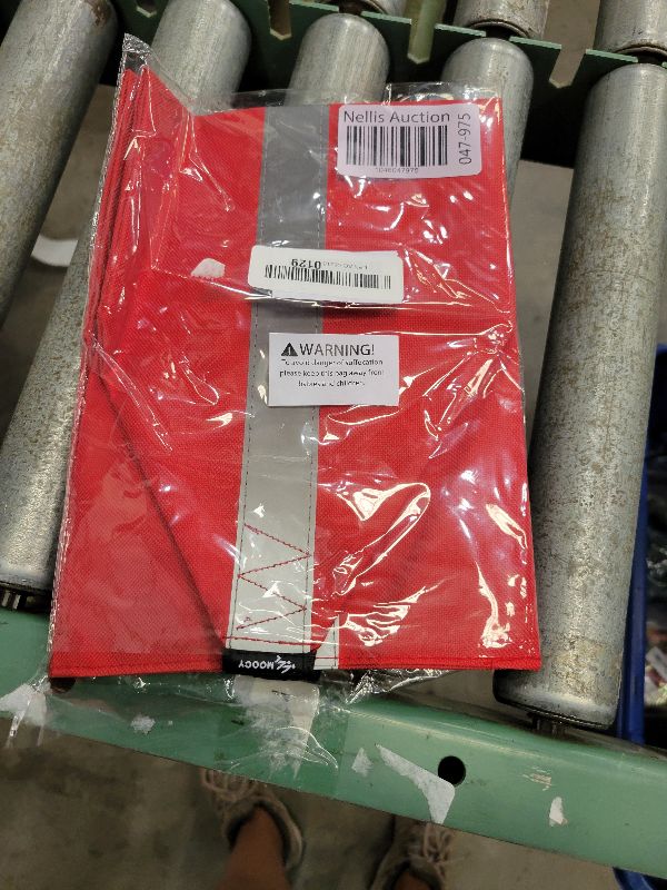 Photo 1 of 2 Pcs Kayak Safety Flag, Travel Red Warning Flag with Webbing for Kayak SUP Towing Canoe, Travel Trailer, Truck Safety Accessories Kit