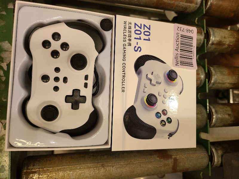 Photo 1 of Wireless Gaming Controller for Hall Effect Triggers Hall left & right rocker, Gamepad for ipad/iphone Android/PC/Switch/Streaming Xbox/PS3/PS4, Bluetooth, Pocket Size (White)