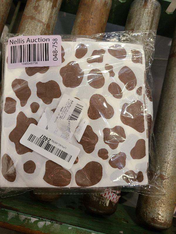 Photo 1 of 40Pcs Cow Print Happy Birthday Decorations for Birthday Plates+Napkins Dinnerware for Cowboy Birthday Party Favor (Cow Print Cowboy)