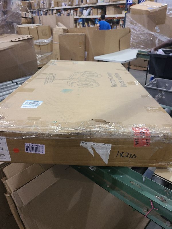 Photo 1 of Tredre Red Tractor Canopy for ROPS 53-3/8" X 53-3/8", Tractor Shade Canopy Roof for Tractor and Mowers, Non-Fading High-Density Thermoplastic (Will Add About 4'' to The Height of The Tractor)