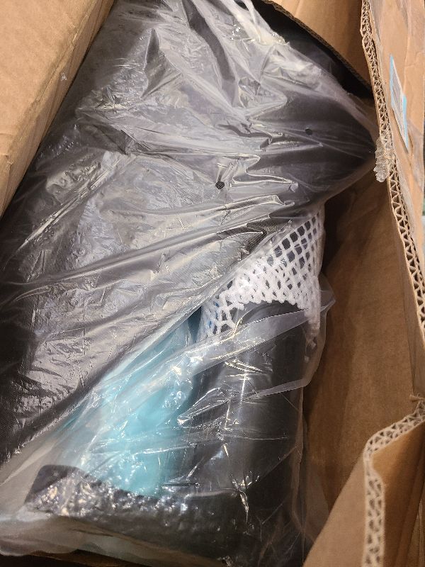 Photo 1 of Inflatable Floating Dock Air Platform Multi-Person Swim Water Mat with Rope Ladder, None-Slip Surface for Lake Beach (5ft x 6ft x 6in, Cyan)