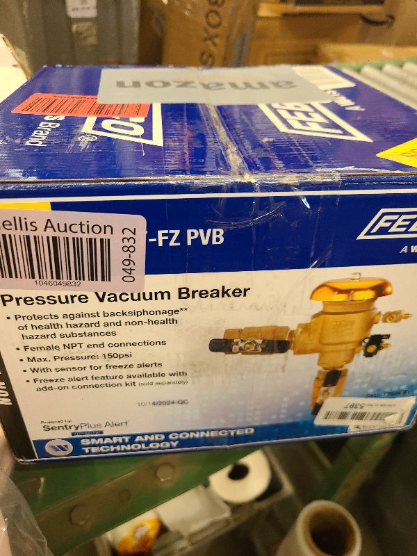 Photo 1 of Febco 765 Series 1" Bronze Pressure Vacuum Breaker Backflow Preventer, Quarter Turn Shutoff, Union Connections, Freeze Sensor with SentryPlus Alert Technology, Industrial Plants, Irrigation System