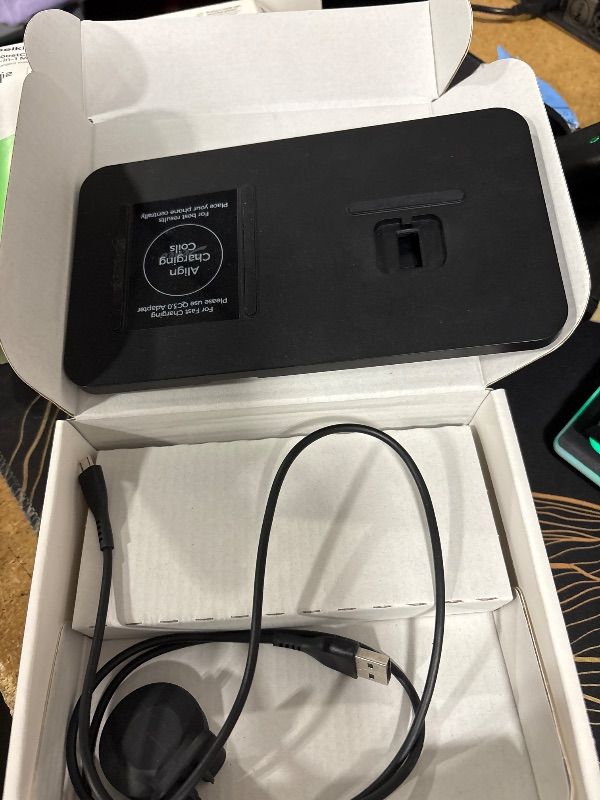 Photo 1 of Belkin 3-in-1 MagSafe-Compatible iPhone Charger 15W, Foldable Magnetic Qi2-Certified Wireless Charging Station for iPhone 16, Apple Watch Series 10, AirPods 4, and More, w/Non-Slip Base & PSU - Black. 