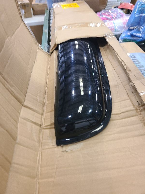 Photo 1 of 34inch Universal Shatterproof Sun Rain Guard Rainroof Wind Deflector,Tape On Dark Smoke Tint Auto Moonroof Window Visor Fit for The Sunroof Which is Not Wider Than 32.8",Rainy Weather Protection RN88