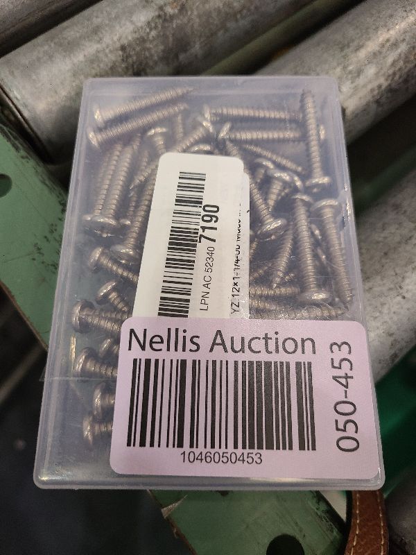 Photo 1 of #12 x 1-1/4" Pan Head Self Tapping Screw, Pan Head Sheet Metal Screws Wood Screws, Stainless Steel 304 (18-8), 50 Pack