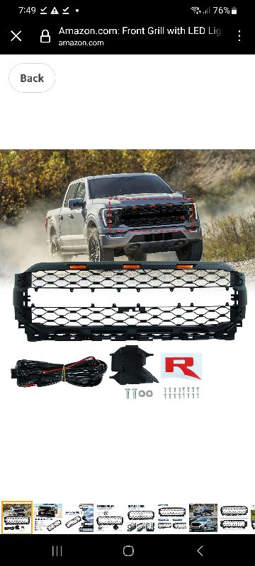 Photo 1 of  Front Grill with LED Lights for 2021-2023 FORD F150 | Gloss Black ABS Grille, Direct Bolt-On, Easy Installation, High Durability
