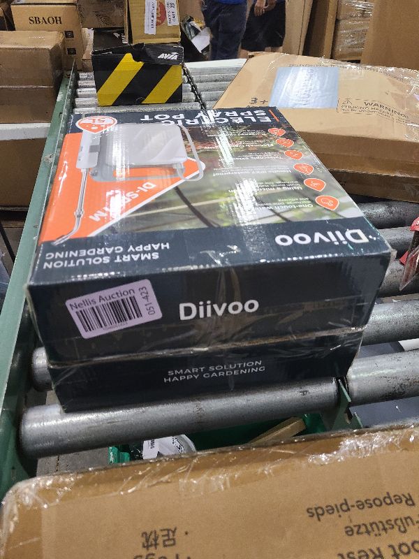 Photo 1 of 1.35 Gallon/5L Battery Powered Weed Sprayer, Diivoo Electric Garden Pump Sprayer with Type-C Handle, Water Sprayer with Telescopic Wand, and Brass Nozzles for Lawn Care, Plant Watering