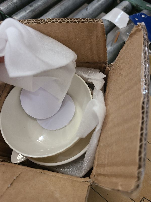 Photo 1 of 2 Ceramic Raised Cat Food Bowls, Elevated Cat Food and Water Bowl Set, Pet Bowl for Indoor Cats and Small Dogs, Anti-Vomiting Cat Dog Feeder with Plastic Base, Dishwasher Safe (Pure White)