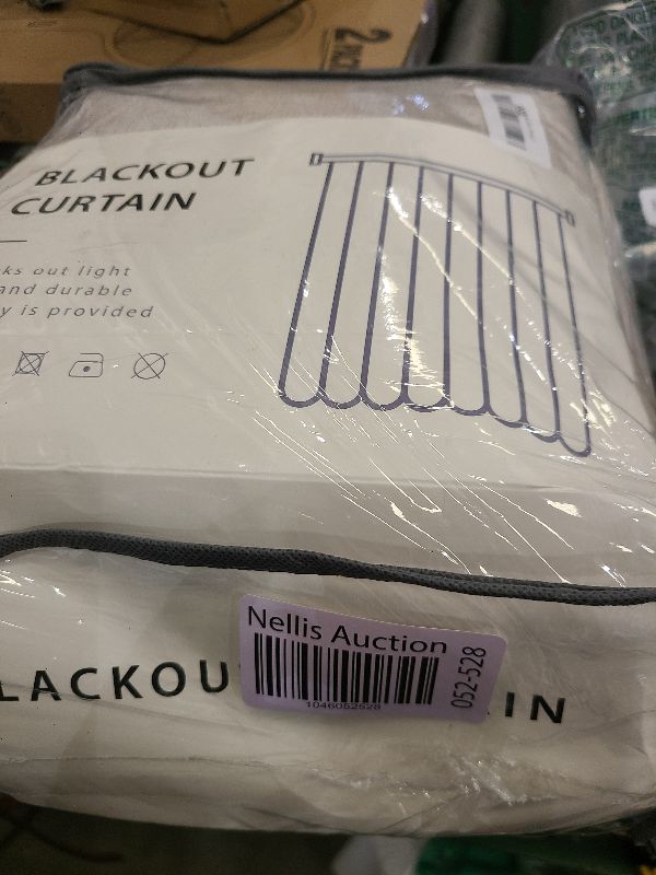Photo 1 of 100% Blackout Shield Linen Blackout Curtains for Bedroom 108 Inches Long, Back Tab/Rod Pocket Living Room Drapes, Thermal Insulated Blackout Curtains 2 Panels Set, 50" W x 108" L, Oatmeal