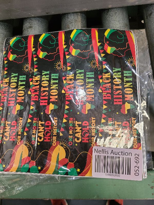 Photo 1 of 100Pcs Black History Month Decorations Water Bottle Labels Black History Month Stickers for Freedom Day African American Celebration Patriotic Festival Party Supplies