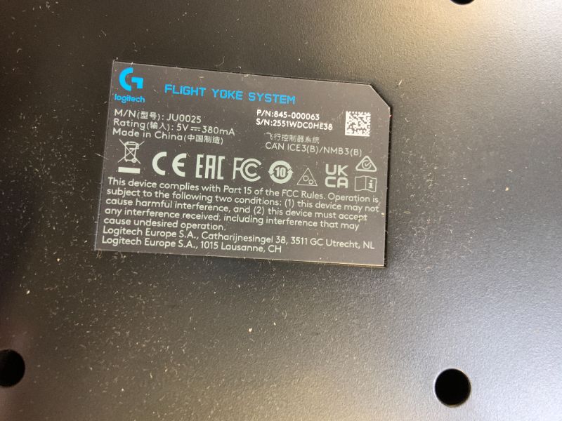 Photo 1 of Logitech G PRO Flight Yoke System, Professional Simulation Yoke and Throttle Quadrant, 3 Modes, 75 Programmable Controls, Configurable Knobs, Steel Shaft, USB, PC - Black