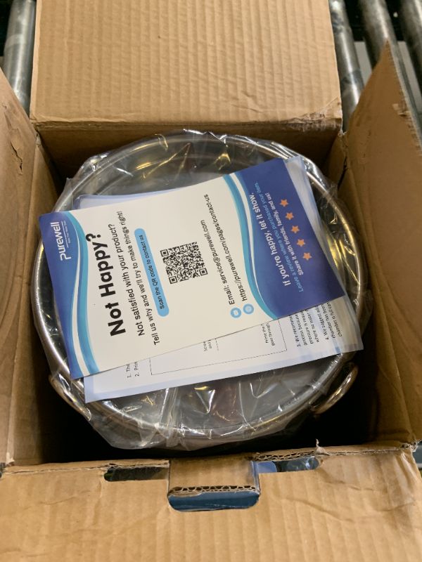 Photo 1 of Purewell 1.5G Gravity Water Filter System with Water Level Window, 8-Stage 0.01?m Ultra-Filtration Stainless Steel Countertop System with 4 Filters and Stand, Reduce Fluoride and Chlorine, PW-MKS-CF