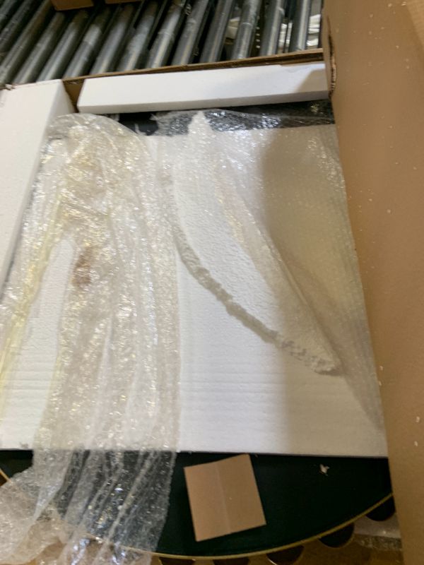 Photo 1 of Madison Park Round Mirror, Metal Frame Circle Mirror 36 inch, Wall Art Decor Mounted Hanging for Entryway, Bathroom, hallway, Living Room, Vanity, Marlowe, Gold