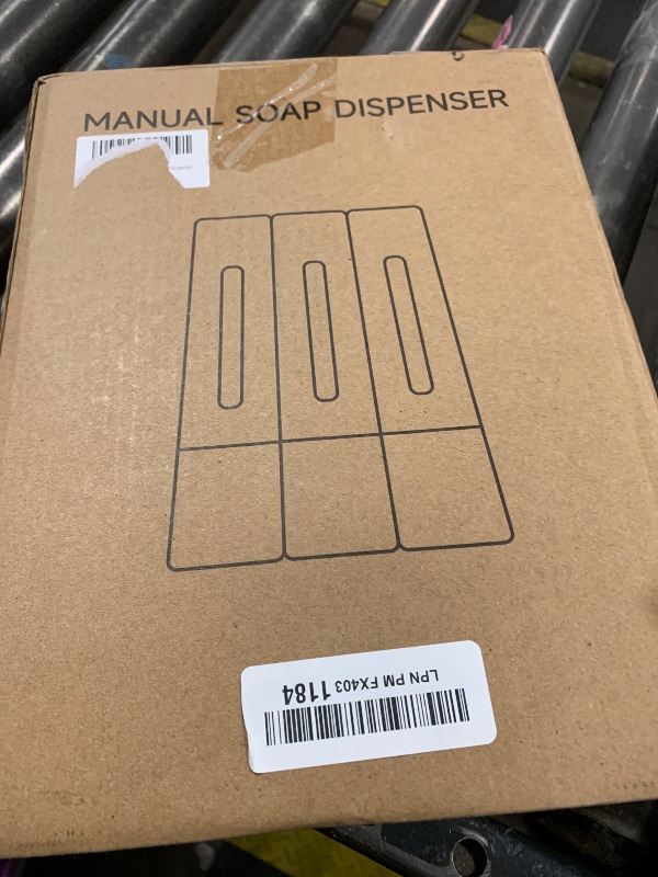 Photo 1 of VrEnduuo Shampoo and Conditioner Dispenser,Shower Dispenser 3 Chamber No Drill,Shower Soap Dispenser Wall Mounted for Bathroom Hotel with Upgrade Pump Head,3 * 400ml (White 3 Chamber)