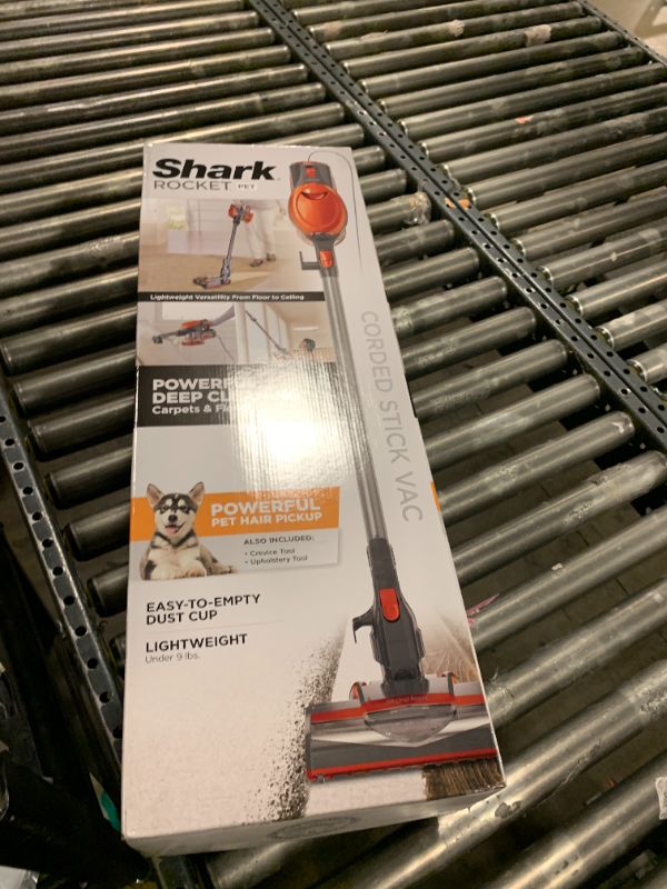 Photo 1 of Shark Rocket Ultra-Light Corded Bagless Vacuum for Carpet and Hard Floor Cleaning with Swivel Steering (HV301), Gray/Orange