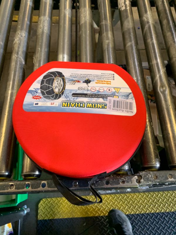 Photo 1 of Auto-Fixing Snow Chains, 30s Quick Fit Easy Installation Tire-Chains, Portable Reusable High Carbon Steel Anti Slip Tire Chain for Passenger Car, Pickup Trucks and SUV - Set of 2