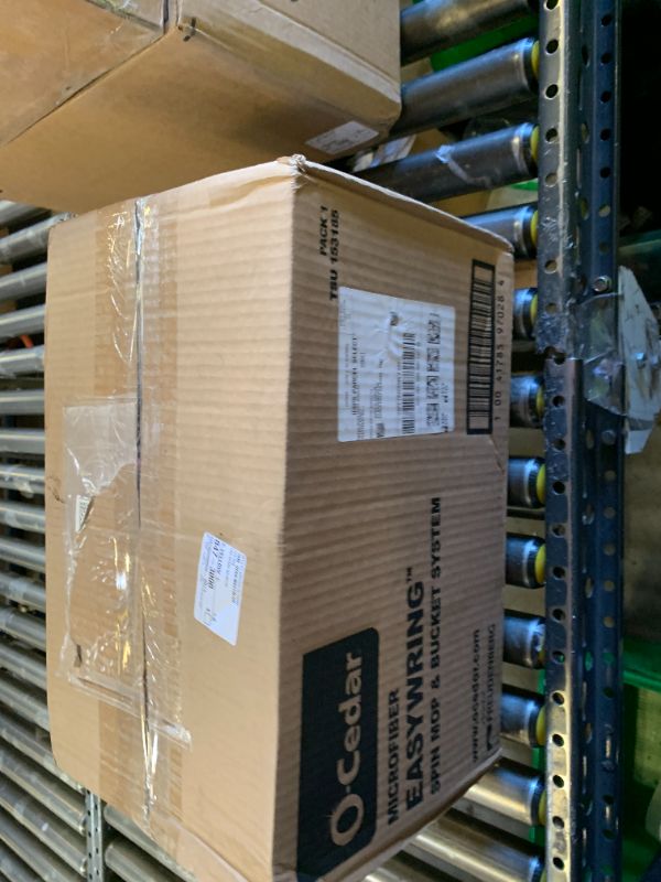 Photo 1 of **INCOMPLETE, MISSING POLE FOR MOP** O-Cedar EasyWring Microfiber Spin Mop, Bucket Floor Cleaning System, Red, Gray, Standard