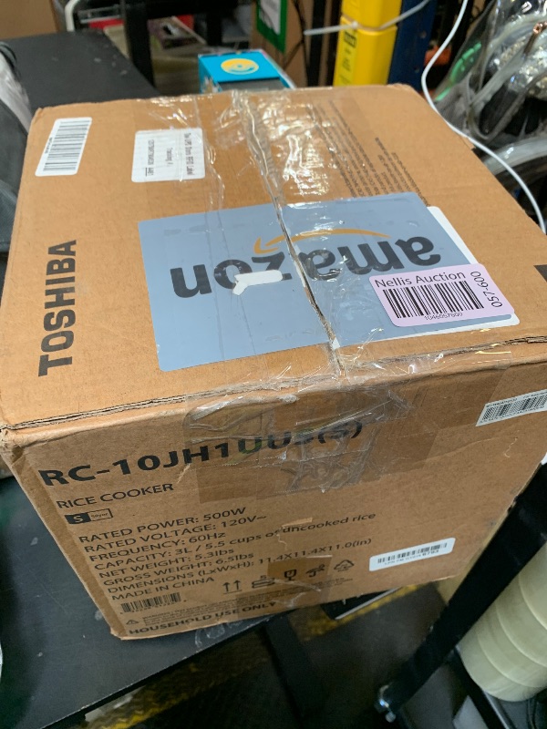 Photo 1 of TOSHIBA Rice Cooker & Steamer Simple 5.5 Cup(Uncooked) with Steaming Basket, Removable Non-Stick Inner Pot & Inner Lid, for Soups, Stews, Grains&Oatmeal, One Touch&Keep Warm Function, Silvery White