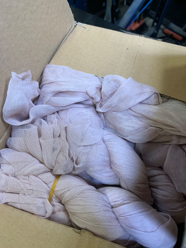 Photo 1 of 100 Pieces Cloth Napkins Pink Dinner Cheesecloth Napkins for Wedding,Wrinkled Cloth Napkins Bulk for Home Party Rustic Table Decoration, 17 x 17 Inch