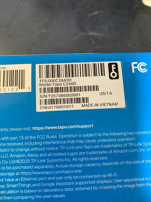 Photo 1 of Tapo 2K Indoor/Outdoor Dual Lens Pan/Tilt Wired Security Camera - 125° Wide-Angle View + 6mm Zoom, Motion Track, Person/Vehicle Detection, Subscription-Free Local Storage or Optional Cloud, C246D