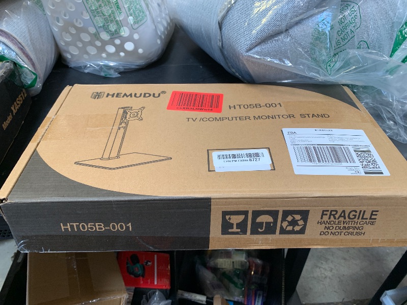 Photo 1 of Single LCD Computer Monitor Free-Standing Desk Stand Mount Riser for 13 inch to 32 inch screen with Swivel, Height Adjustable, Rotation, Vesa Base Stand Holds One (1) Screen up to 77Lbs(HT05B-001))