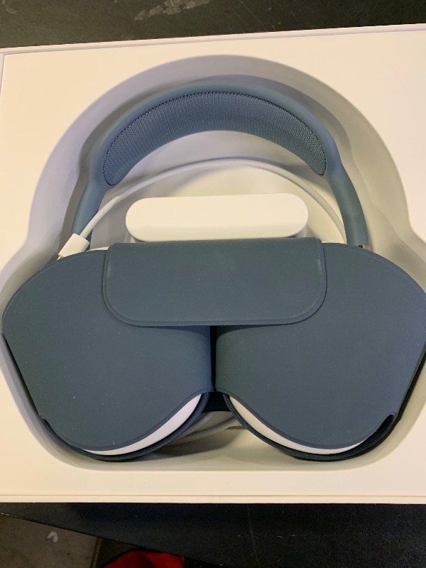 Photo 1 of Apple AirPods Max Wireless Over-Ear Headphones, Pro-Level Active Noise Cancellation, Transparency Mode, Personalized Spatial Audio, USB-C Charging, Bluetooth Headphones for iPhone - Blue