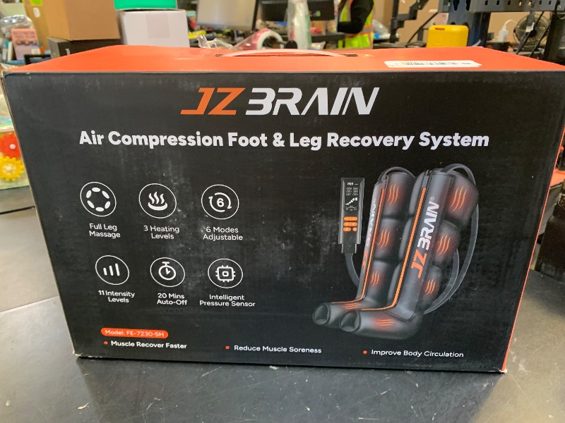 Photo 1 of JZBRAIN Air Compression Leg Recovery Boots : Sequential Full Leg Compression Massager System for Muscle Relaxation & Relief - 11 Intensity 6 Modes 3 Heat for Athletes & Gym (Small)
