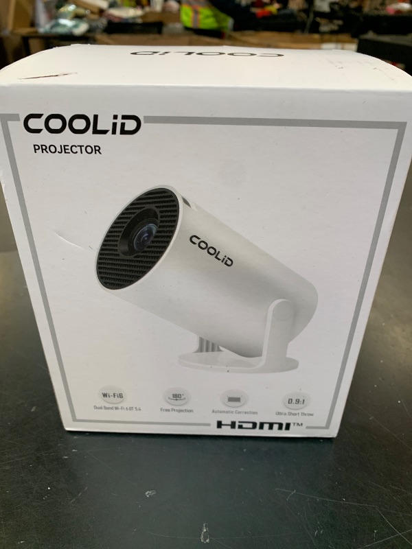 Photo 1 of [Built-in Apps & 2026 Upgraded] Mini Projector Support 4K 1080P Auto Keystone 180° Rotatable with WiFi 6 and Bluetooth 5.4, Projector Portable Compatibile with HDMI/TV Stick/Memory Stick/Laptop-White