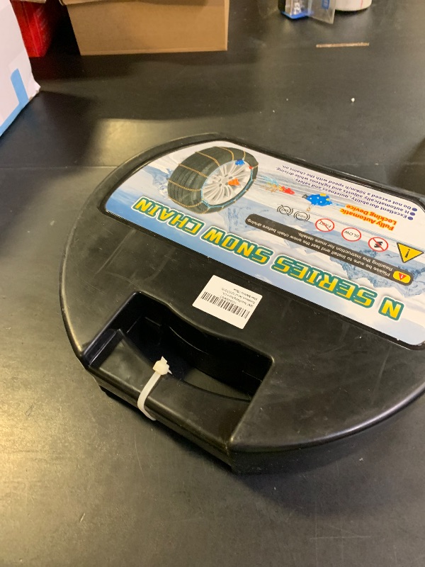 Photo 1 of AutoChoice AutoFixing Snow Chains Tire Chains For Cars Suv Pickup Trucks, 3.7mm Twisted Alloy Steel, Fast 1-Min Install, Contains Titanium for Wear Resistance, Set of 2(HLN130)