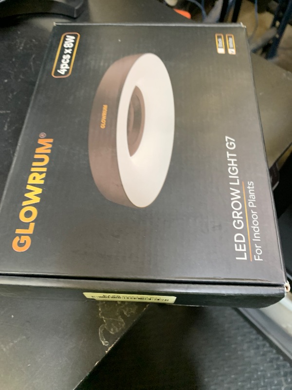 Photo 1 of GLOWRIUM Grow Lights for Indoor Plants, 32W Smart Full Spectrum LED Grow Light, Auto Timer and Stepless Dimming,Plant Assistant with Watering Reminder,Modular Design(White, 4PCS)