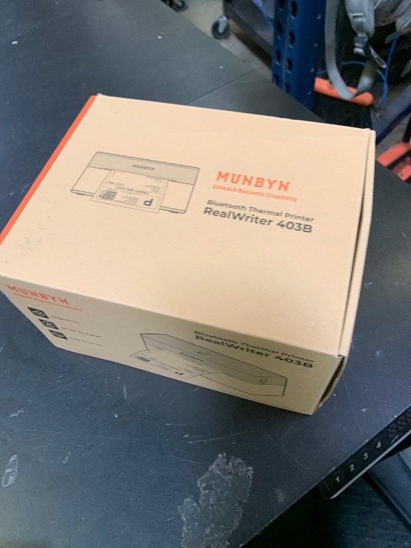 Photo 1 of MUNBYN Bluetooth Thermal Label Printer RW403B, Wireless 4x6 Shipping Label Printer for Small Business, Compatible with Android, iPhone, Windows, Mac, Chromebook, Print Width 1.57"-4.25" (Grey)