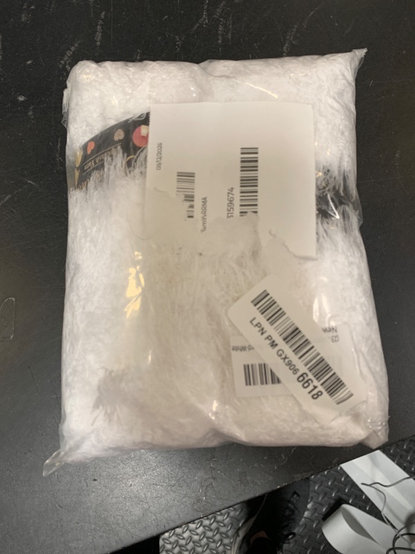 Photo 1 of (23 Colors Available) Yusarinl Eyelash Yarn Fluffy Thread 100% Polyester 6,7oz 260 Yards, Fun Fur Yarn for a Border,toy's Hair or Beard-White