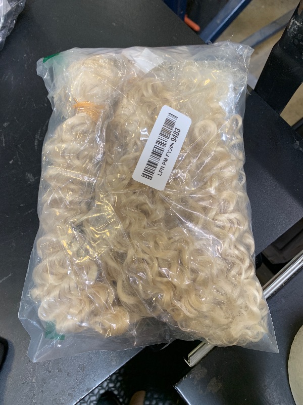 Photo 1 of 30 32 34 Inch Blonde Curly Bundles Human Hair 613 Kinky Curly Human Hair Unprocessed Virgin Hair 3 Bundles 613 Blonde Curly Bundle