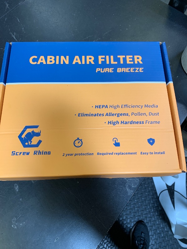 Photo 1 of Screw Rhino Cabin HEPA Air Filter CF12820 Compatible with Hyundai Tucson 2022-2026,Elantra 2021-2025,Santa Fe 2021-2026,Sonata 2020-2025,/Kia K5 2021-2026,Sorento 2021-2025,Sportage 2023-2026