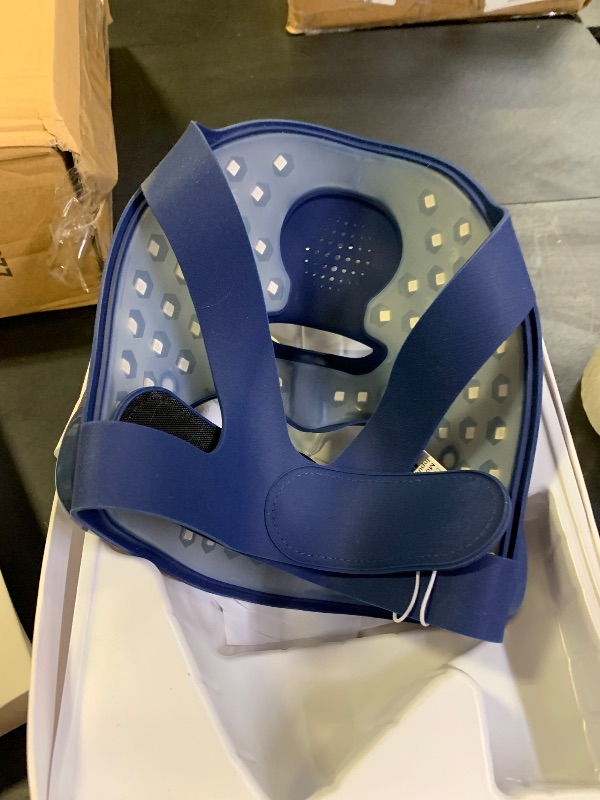 Photo 1 of INIA Glow 4D Wireless Red Light Therapy Mask for face – Dual NIR, 320 LEDs, 4 Modes, Under-Eye Cooling, Cordless & Rechargeable LED Face Mask for Home & Travel, Skincare Gifts for Women Mom Wife, Blue