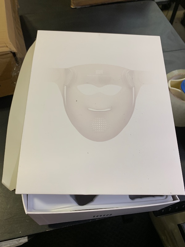 Photo 1 of INIA Glow 4D Wireless Red Light Therapy Mask for face – Dual NIR, 320 LEDs, 4 Modes, Under-Eye Cooling, Cordless & Rechargeable LED Face Mask for Home & Travel, Skincare Gifts for Women Mom Wife, Blue