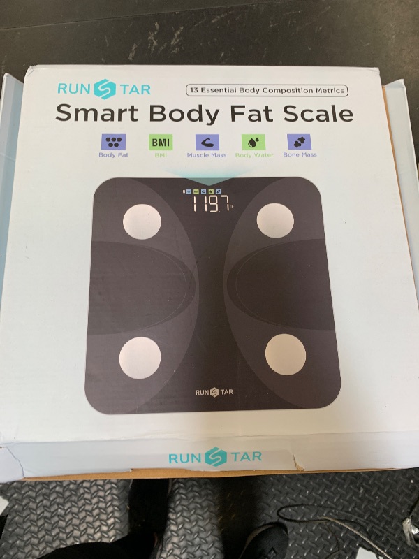 Photo 1 of Scale for Body Weight and Fat Percentage, RunSTAR Digital Accurate Bathroom Smart Scale with Large Display, FSA&HSA Eligible 13 Body Composition Analyzer Sync App