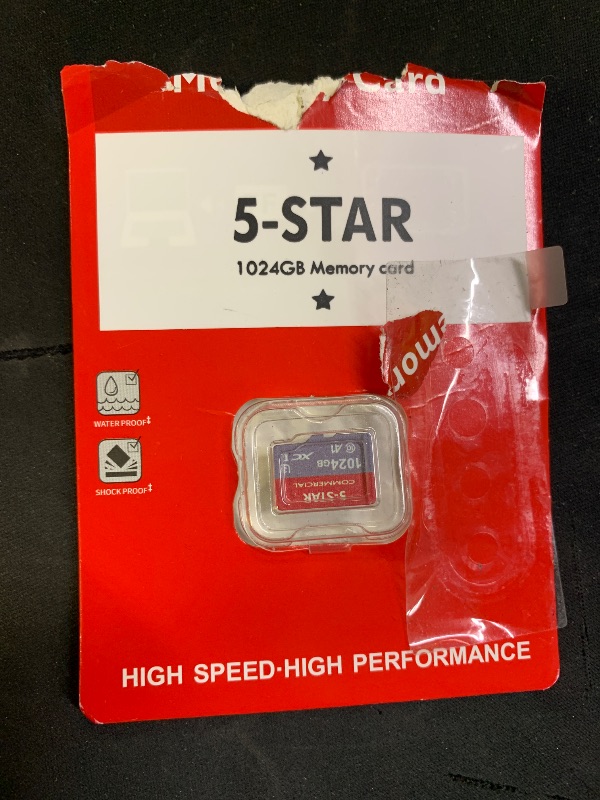 Photo 1 of 5-Star 1TB Micro SD High Speed Memory Card for Car Navigation,Smartphone,Portable Gaming Devices,Camera and Drone