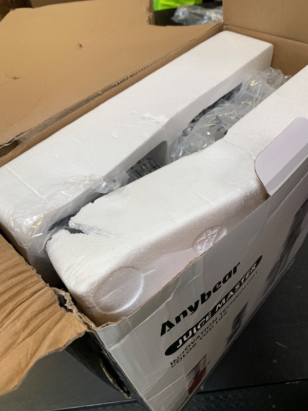 Photo 1 of Anybear Cold Press Juicer, 200W Masticating Slow Juicer 4.3" Large Feed Chute Fit Whole Fruits Vegetables | Upgraded Auger | Tritan Material | BPA Free | Juice Recipes (Light Gray)