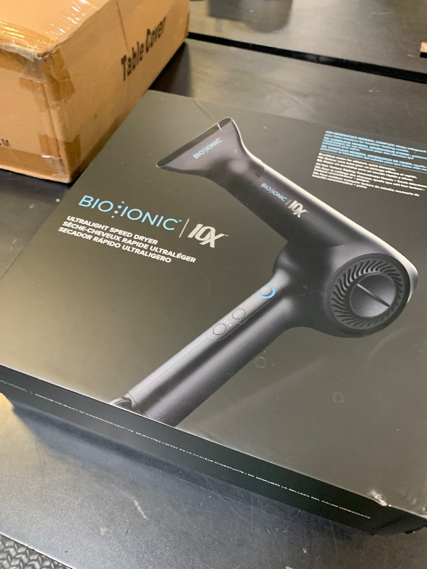 Photo 1 of Bio Ionic 10X Ultralight Speed Hair Dryer, Blow Dryer with Adjustable Heat & Speed, Memory Function, Professional Hair Styling Tool for Fast, Frizz-Free Hairstyles, Black