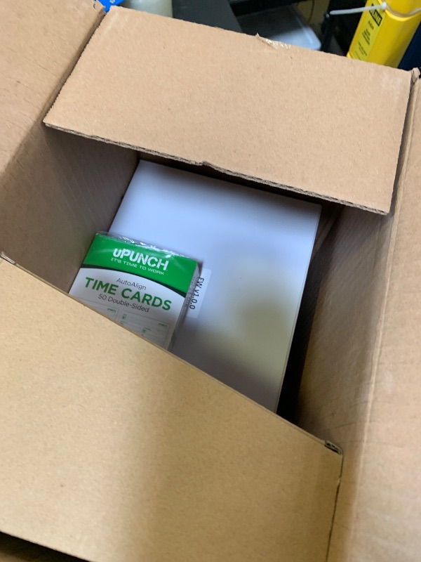 Photo 1 of uPunch HN1500 Starter Time Clock Bundle for Small Business: Employee Punch Clock System with 100 Time Cards, Card Rack, and Ribbon