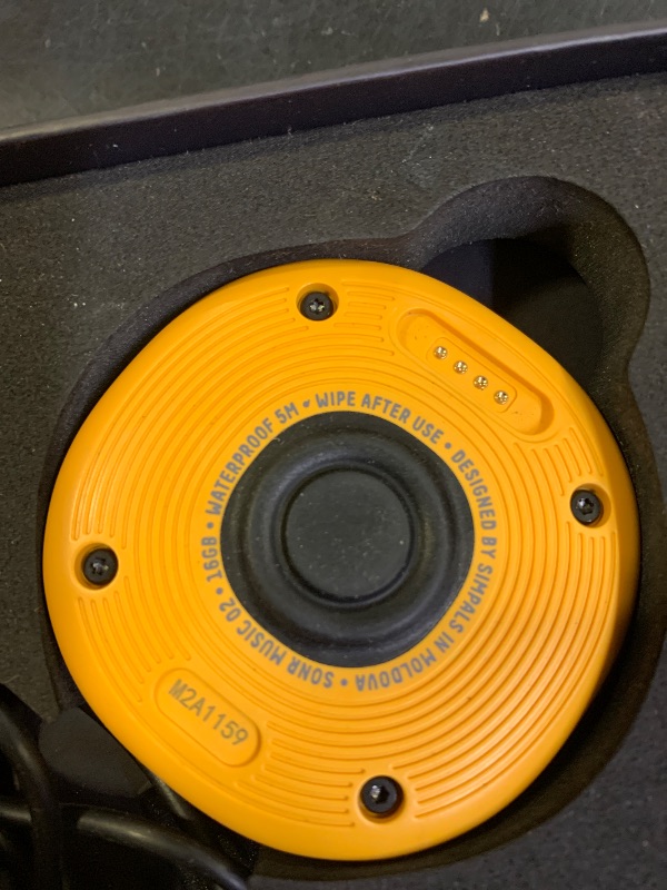 Photo 1 of SONR Music 2 Open-Ear Bone Conduction Swimming Headphones, MP3 Player with 16GB Memory, IPX8 Waterproof for Pool, Open Water & Triathlon Training (Yellow)